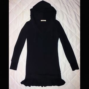NI9NE Black Hoodie Sweatshirt Dress Small